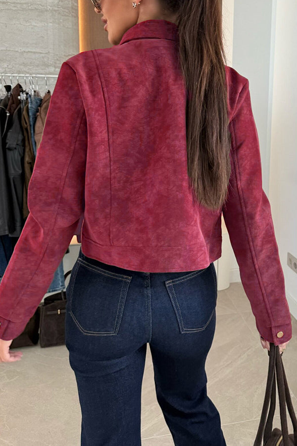 Schicke Langarm-Casual-Jacke mit Knöpfen