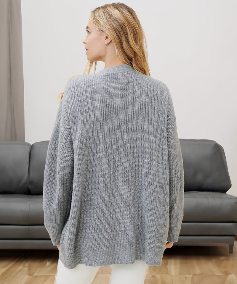 Silya™ - Damen Pullover mit V-Ausschnitt, einfarbig, gestrickt