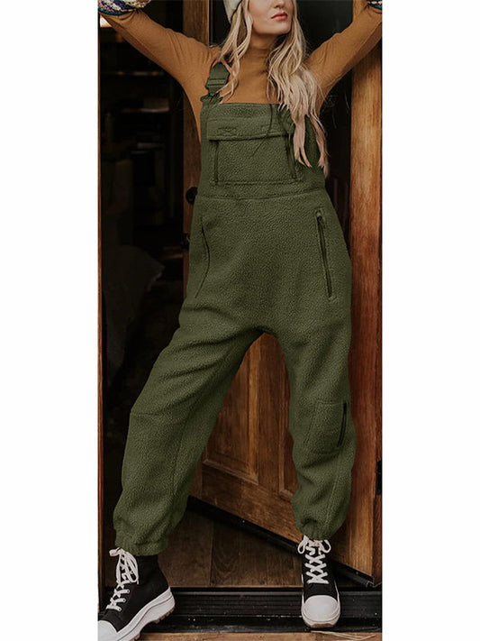 Cozyjumper - Women's Fleece Thermal Jumpsuit with Zippered Pockets [Last Day Discount] 