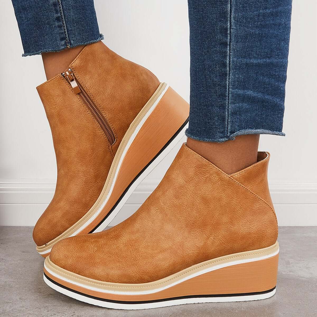 Schicke Leder-Stiefeletten für den Alltagstil