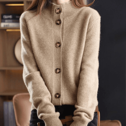 Gemütlicher Kaschmir-Strickcardigan-Pullover