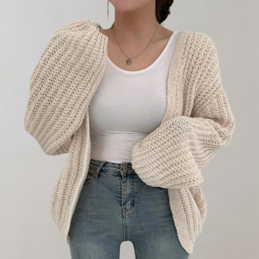 Gemütliche Grobgestrickte Strickjacke für Damen