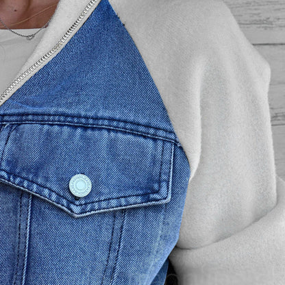Klassische Freizeit Damen Jeansjacke