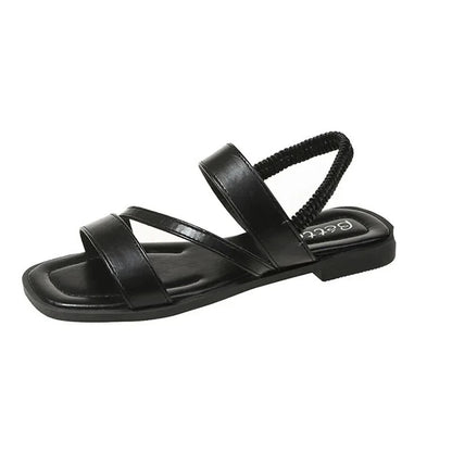 Quenilda | Minimalistische Riemensandalen mit Stretch-Ferse