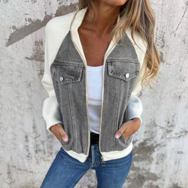 Klassische Freizeit Damen Jeansjacke