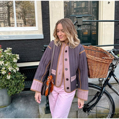 Gemütliche Übergangsjacke für Damen mit Knopfdetail
