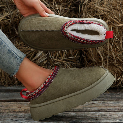 Gemütliche Stiefeletten mit Keilabsatz und Kunstfellfutter