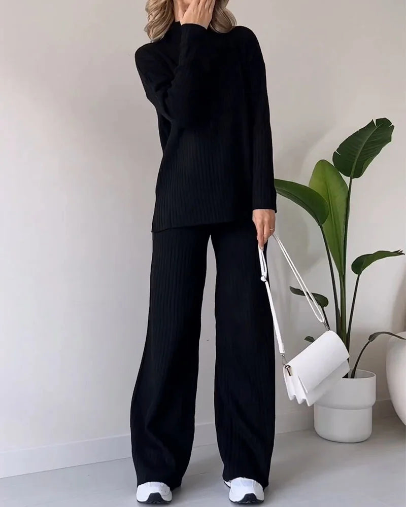 Schickes zweiteiliges Set mit Schlitz für mühelosen Casual-Stil