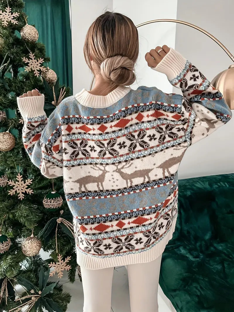 Xmas™ | Pullover mit Rundhalsausschnitt