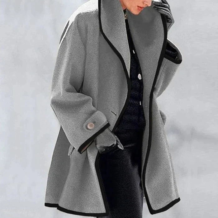 Klassischer Wollmischmantel für Herbst und Winter