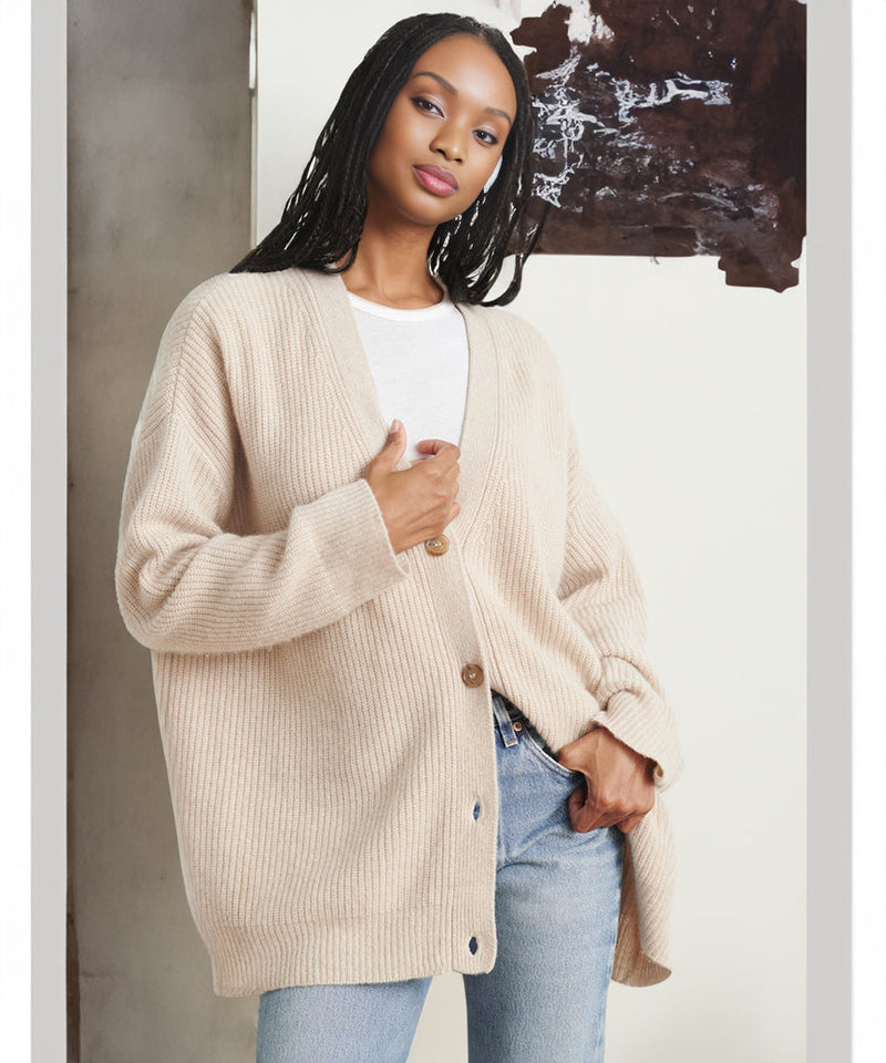 Silya™ - Damen Pullover mit V-Ausschnitt, einfarbig, gestrickt