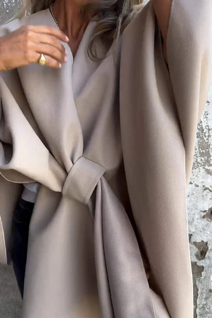 Gemütlicher loser V-Ausschnitt Schal Cape Jacke