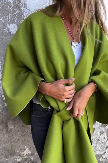 Gemütlicher loser V-Ausschnitt Schal Cape Jacke
