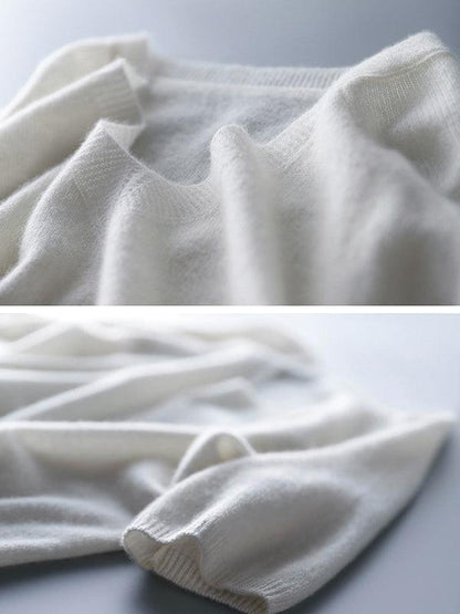 Luxuriöser weicher Kaschmirpullover mit V-Ausschnitt für Damen