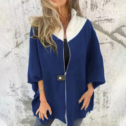 Schicke bicolore lange Jacke für elegante Lagenlook