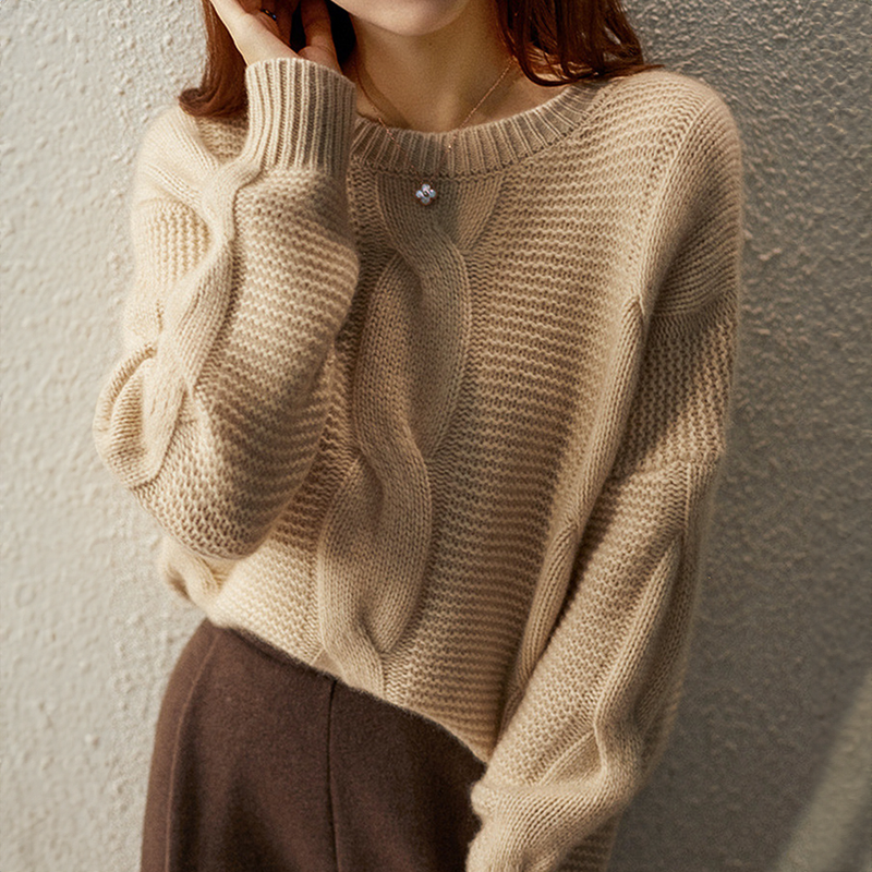 Keisha™ - Cashmere Couture Cable-Knit Pullover