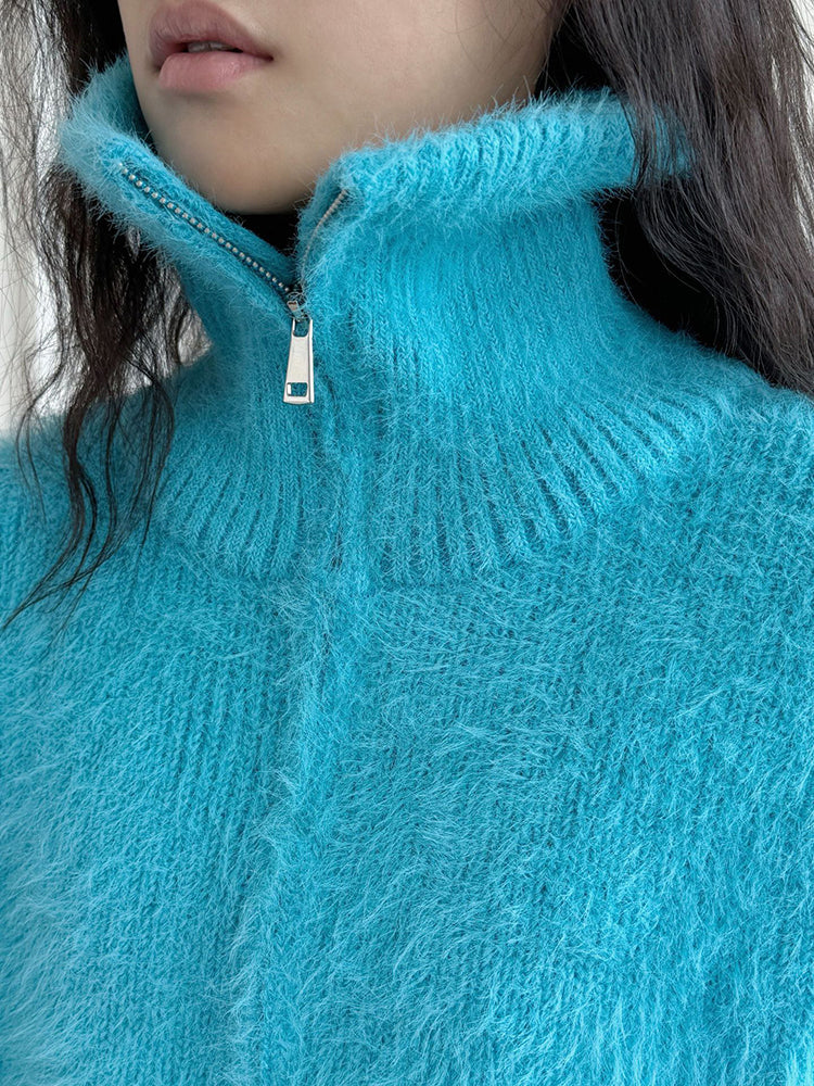 Karla™ - Flauschiger Pullover mit Reißverschluss