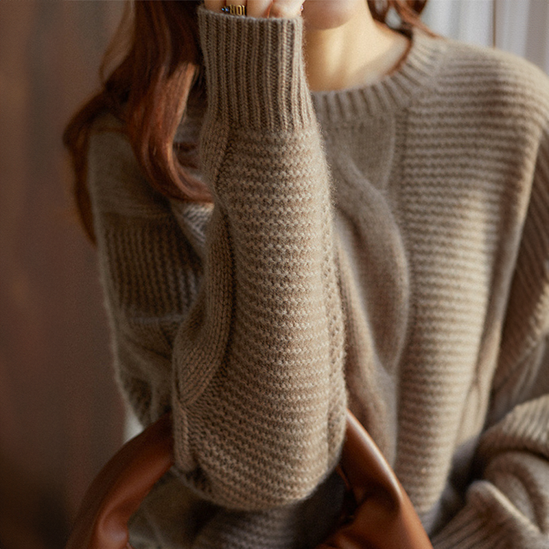 Keisha™ - Cashmere Couture Cable-Knit Pullover