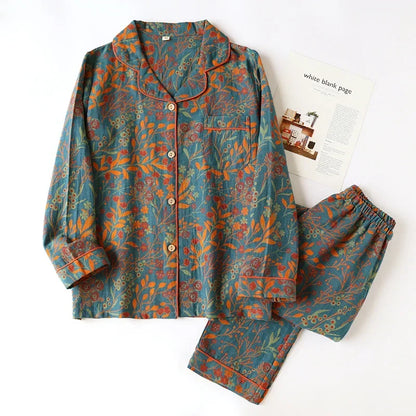 Zeke | Floral bedruckter Pyjama aus weicher Baumwolle