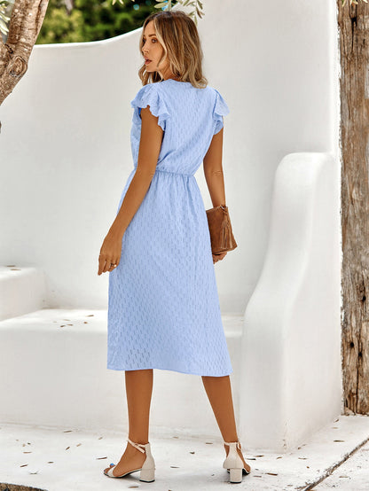 Bertha | Elegantes Midikleid mit Rüschenärmeln