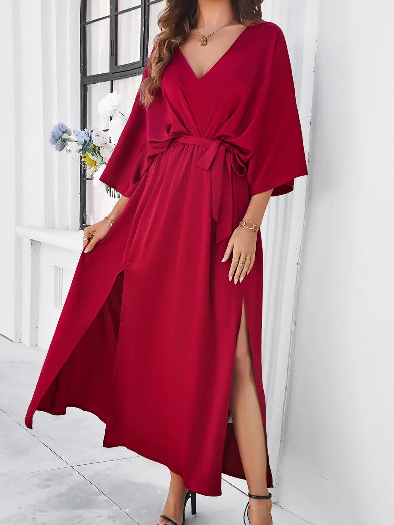 Veronica™ - Kleid mit V-Ausschnitt in lockerer Passform