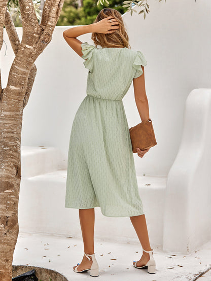 Bertha | Elegantes Midikleid mit Rüschenärmeln