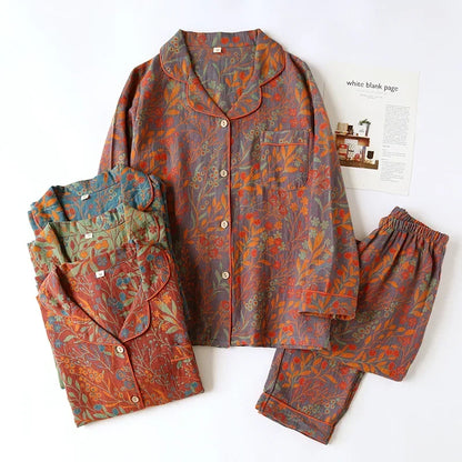 Zeke | Floral bedruckter Pyjama aus weicher Baumwolle