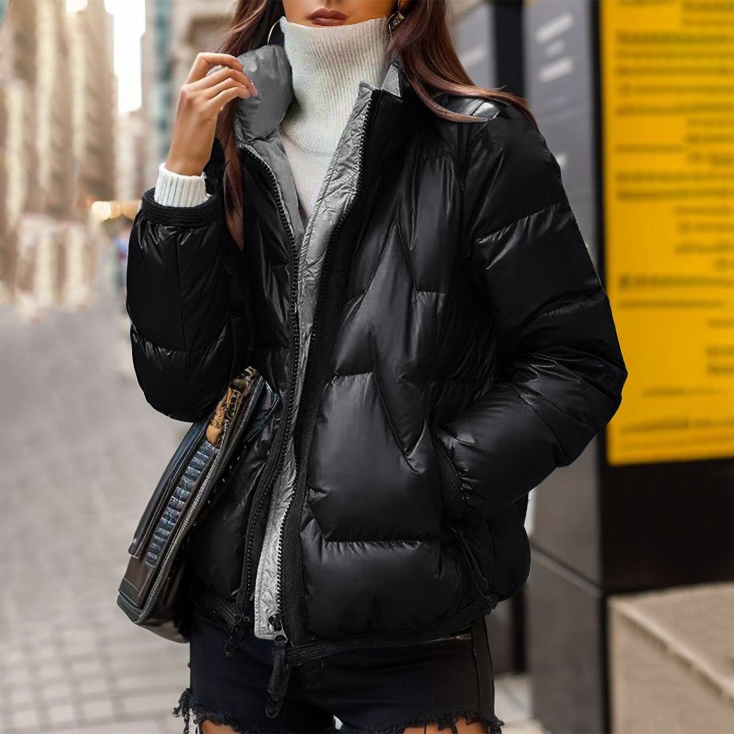 Zeke | Stylische Steppjacke mit glänzendem Finish