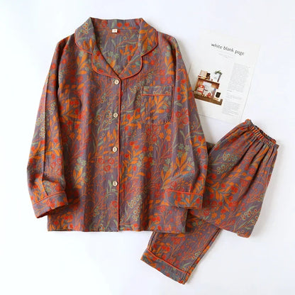 Zeke | Floral bedruckter Pyjama aus weicher Baumwolle