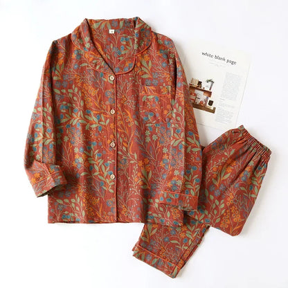 Zeke | Floral bedruckter Pyjama aus weicher Baumwolle