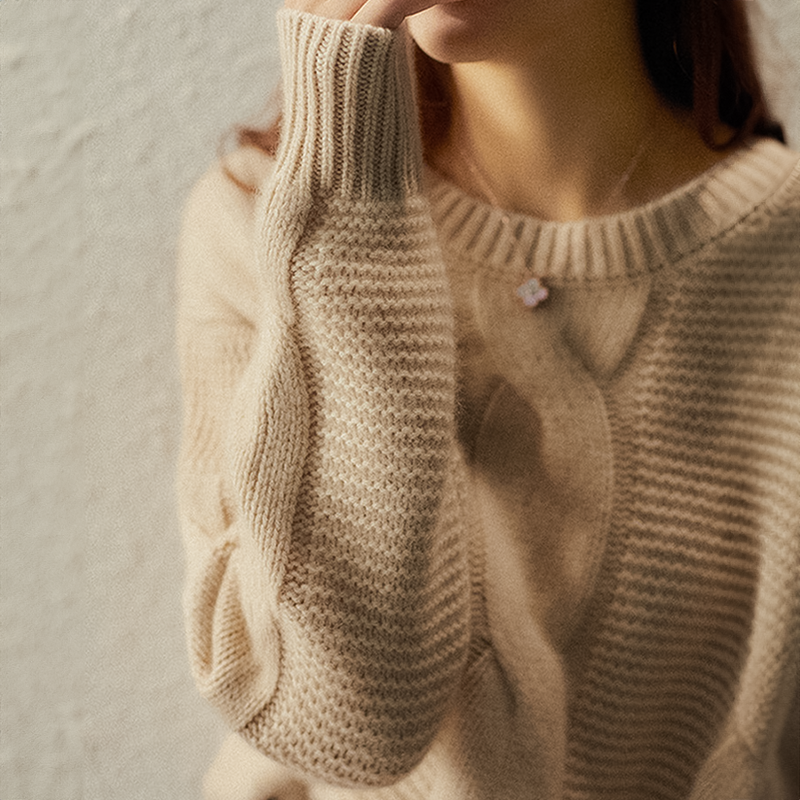 Keisha™ - Cashmere Couture Cable-Knit Pullover