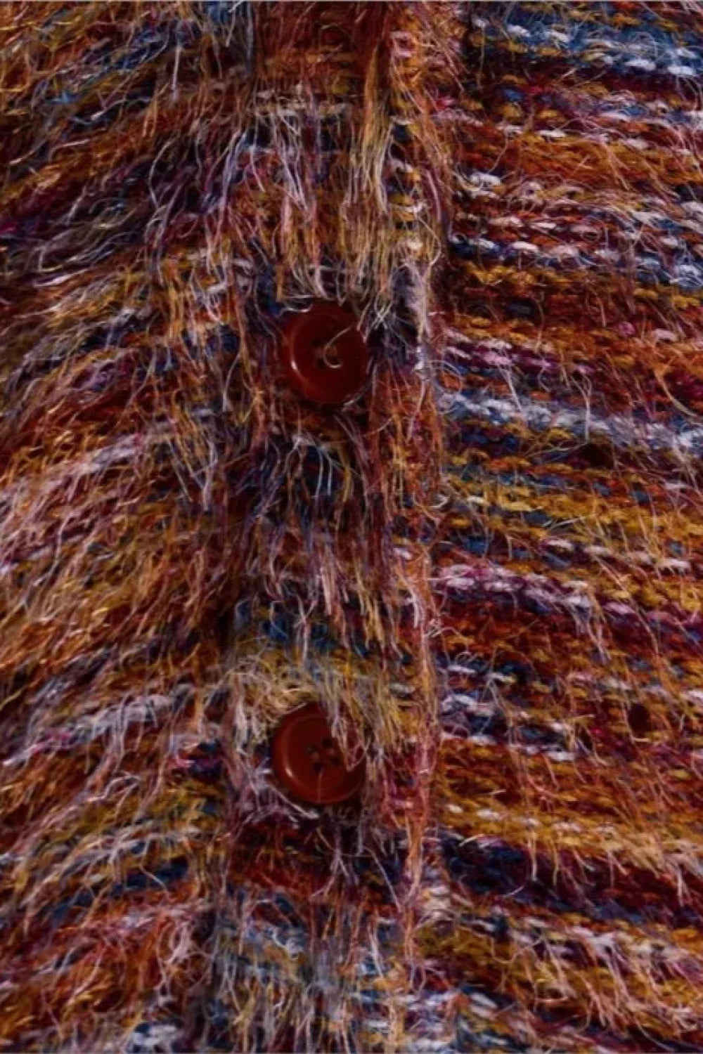 Gemütliche Vintage-gestreifte V-Ausschnitt-Strickjacke