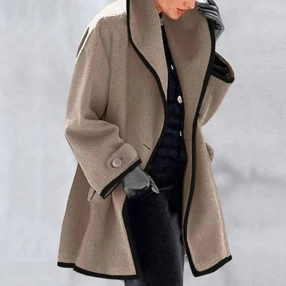 Klassischer Wollmischmantel für Herbst und Winter