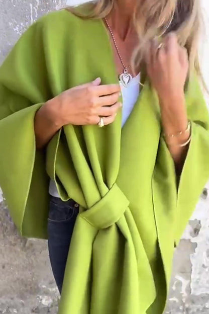 Gemütlicher loser V-Ausschnitt Schal Cape Jacke