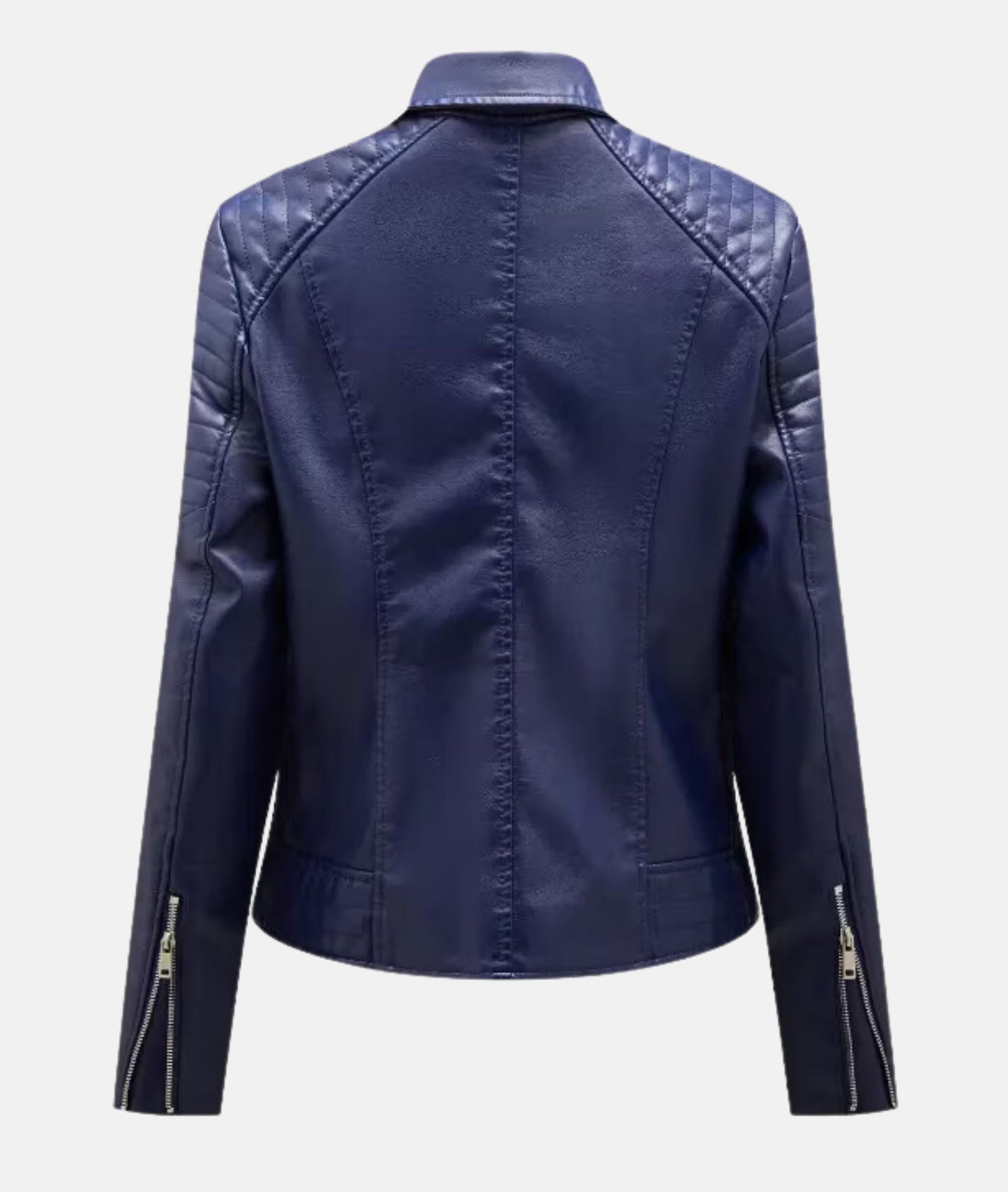 Schicke Damen Kunstleder-Bikerjacke