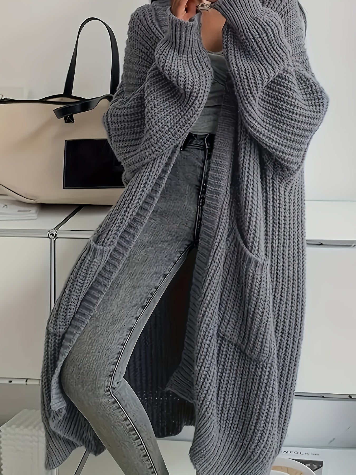 Gemütlicher Strickcardigan mit Gürtel für Damen