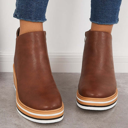 Schicke Leder-Stiefeletten für den Alltagstil
