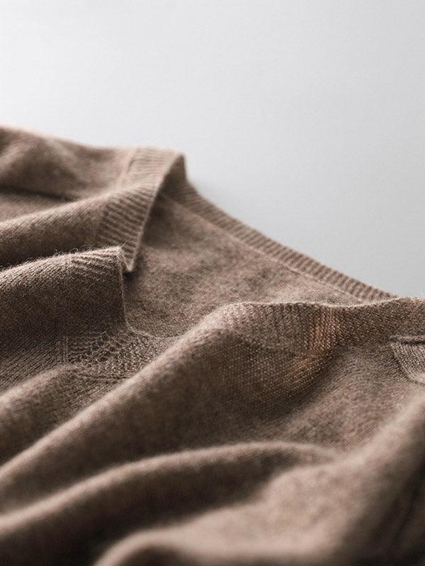 Luxuriöser weicher Kaschmirpullover mit V-Ausschnitt für Damen