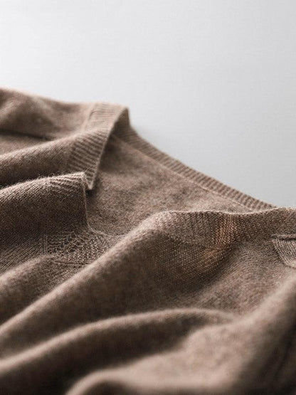 Luxuriöser weicher Kaschmirpullover mit V-Ausschnitt für Damen