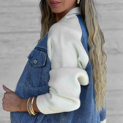 Klassische Freizeit Damen Jeansjacke