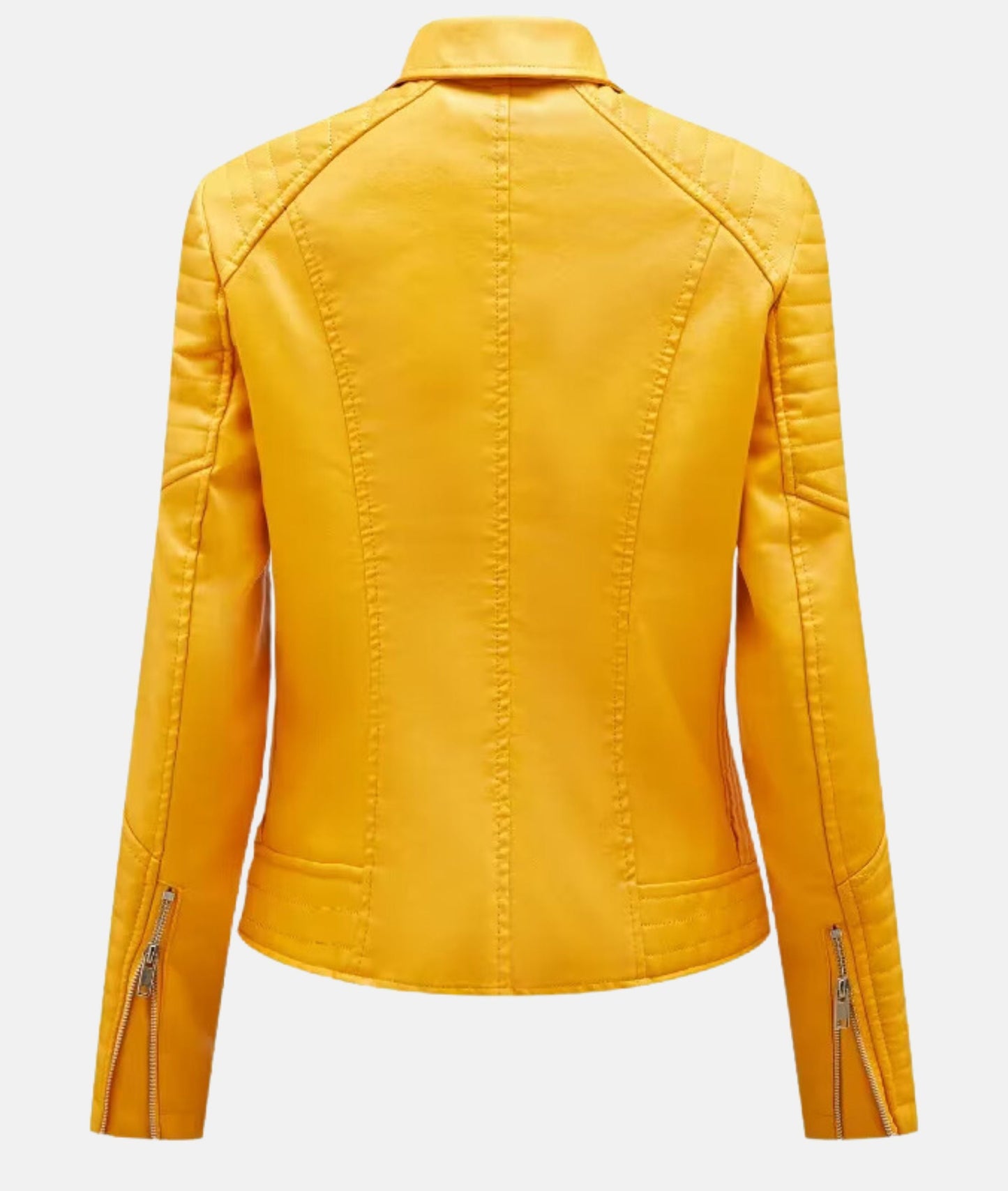 Schicke Damen Kunstleder-Bikerjacke
