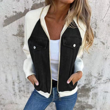 Klassische Freizeit Damen Jeansjacke