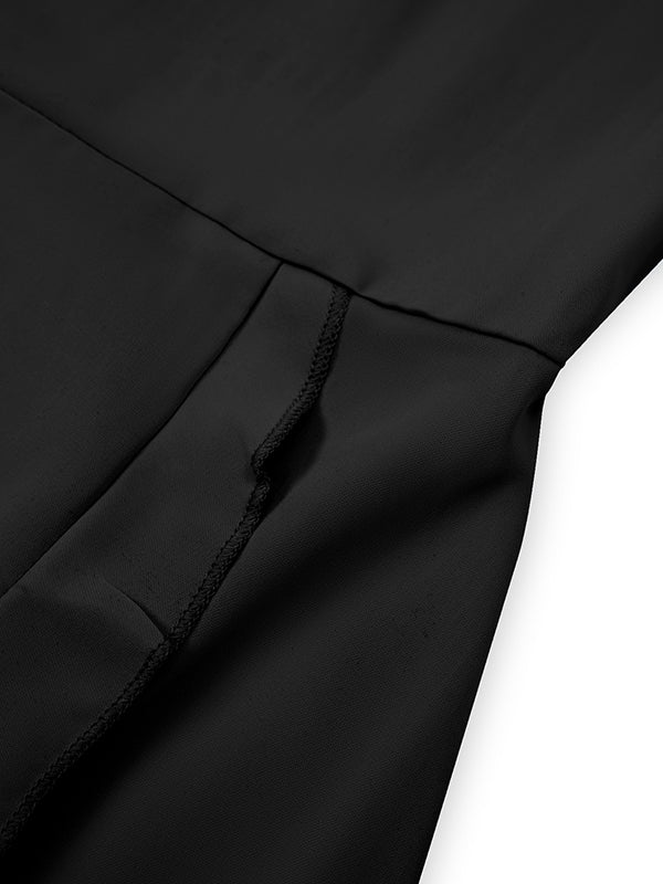 Verspieltes Rüschen-Minikleid mit gebundener Taille und ausgestellten Ärmeln