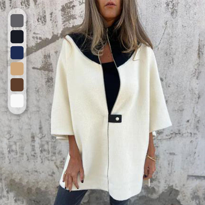 Schicke bicolore lange Jacke für elegante Lagenlook