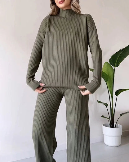 Schickes zweiteiliges Set mit Schlitz für mühelosen Casual-Stil