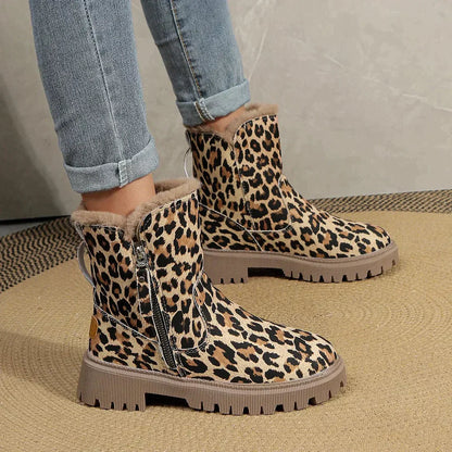 Schicke Leopardenmuster Stiefeletten für trendige Outfits