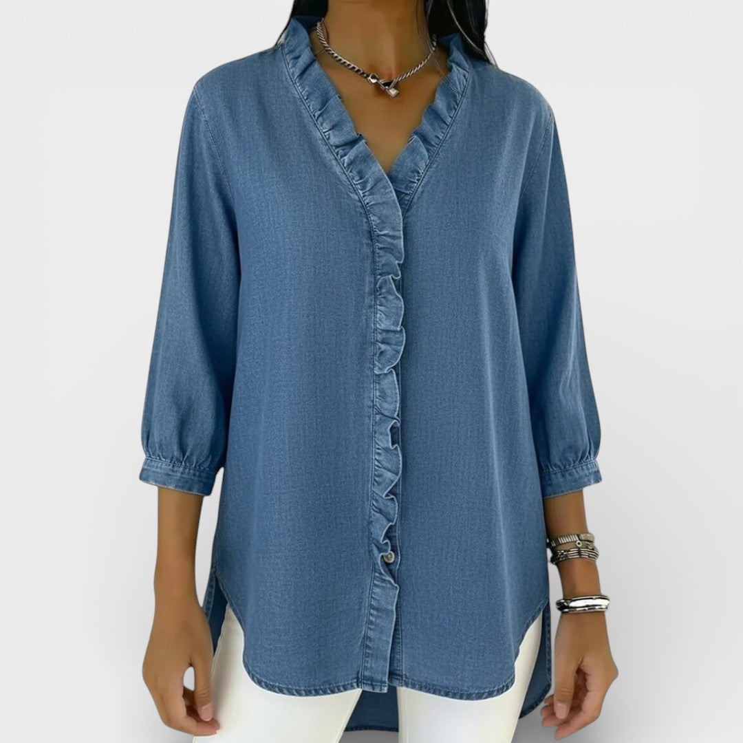 ChicRuffle - Elegante Bluse mit Rüschen