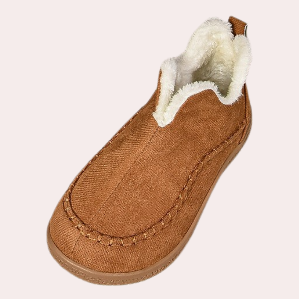 Gemütliche gefütterte Winterstiefel mit rutschfester Sohle