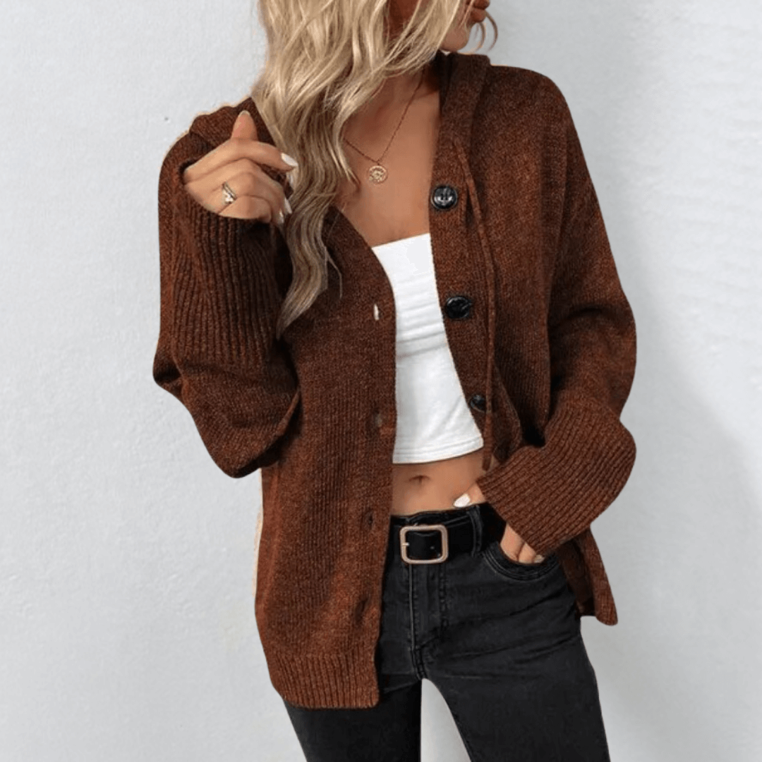 Gemütliche Strick-Cardigan mit Knopfleiste für Damen