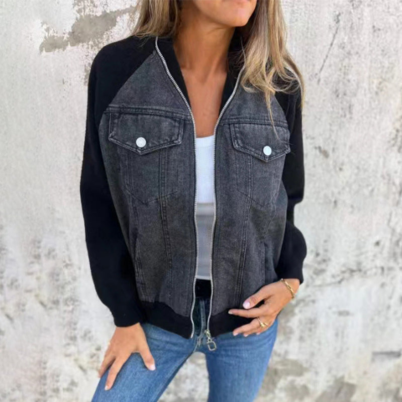 Klassische Freizeit Damen Jeansjacke
